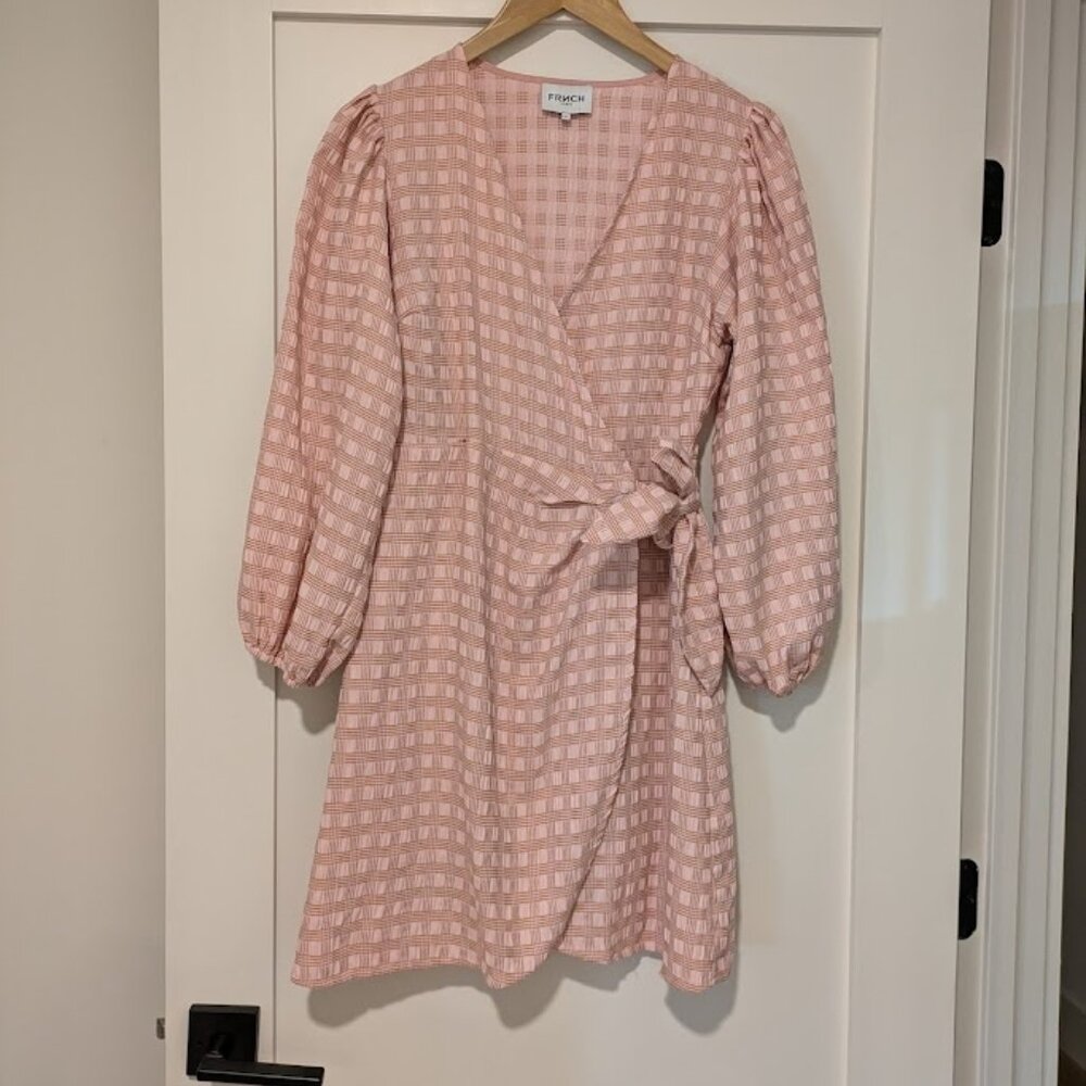 Frnch Acela Long-Sleeve Wrap Dress | Rose Pink |Women’s XS